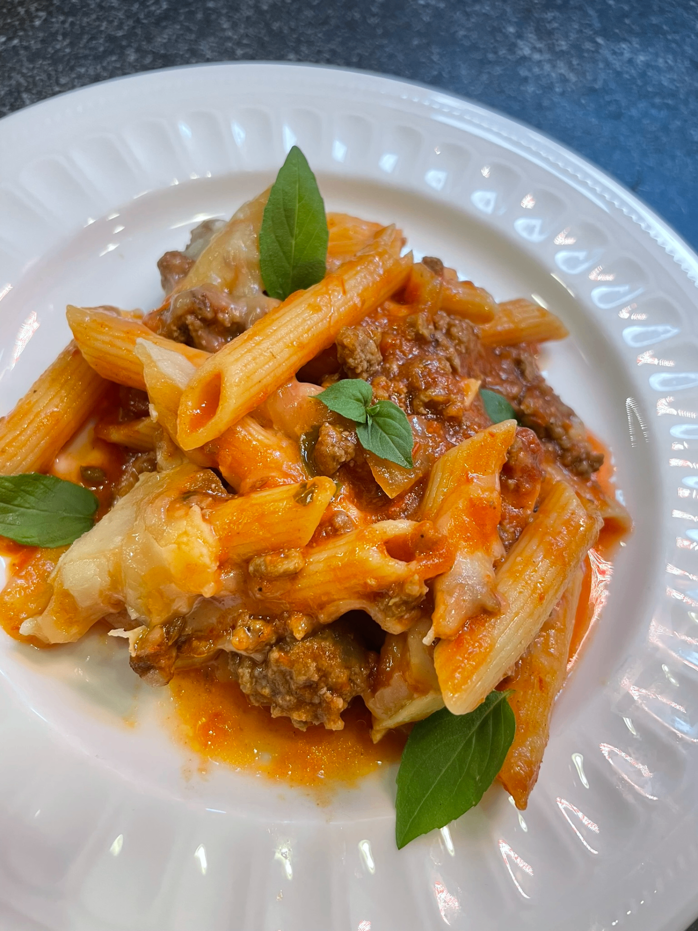 Penne with Meat Sauce