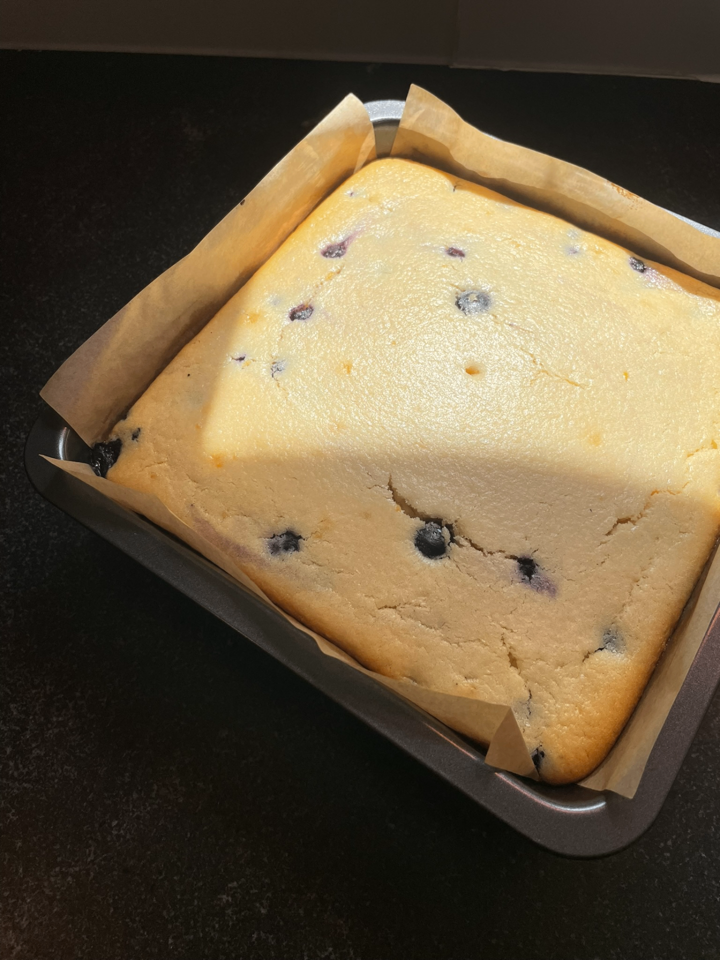 High Protein Lemon Blueberry Cake detail 2