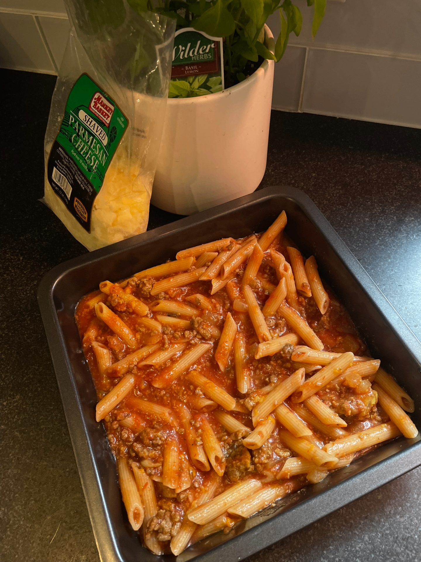 Penne with Meat Sauce detail 2